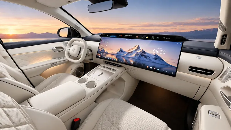 BYD 'pega' 2 ordenadores de más de 30 pulgadas en el salpicadero de un SUV eléctrico de 5 metros y 850 km de autonomía