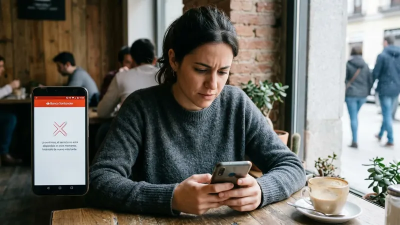 La app del Banco Santander no funciona bien: “Estamos trabajando para solventarlo lo antes posible”
