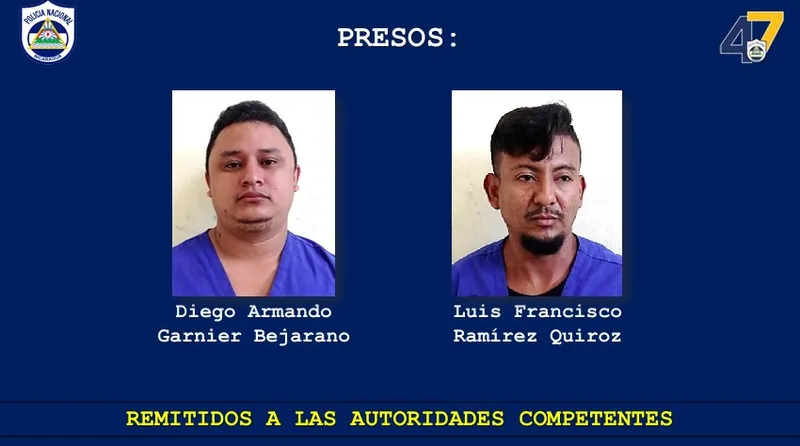 Policía captura a dos sujetos con más de 3 kilos de cocaína en Estelí