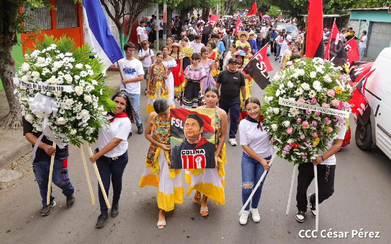 Militancia Sandinista protagoniza caminata en honor a los héroes y mártires de la Colina 110