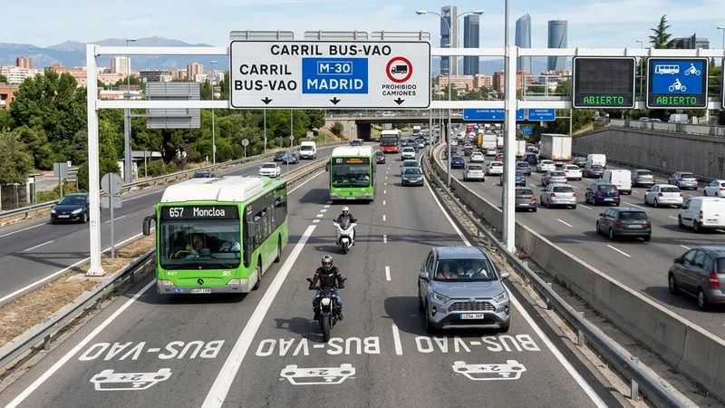 ¿Qué es un carril VAO? Estos son los coches que pueden circular por él