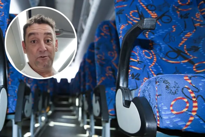 Pedro (52 años), conductor de autobuses: "¿Quién decidió que el asiento del autobús debía parecer un fondo de pantalla de los años 80?"