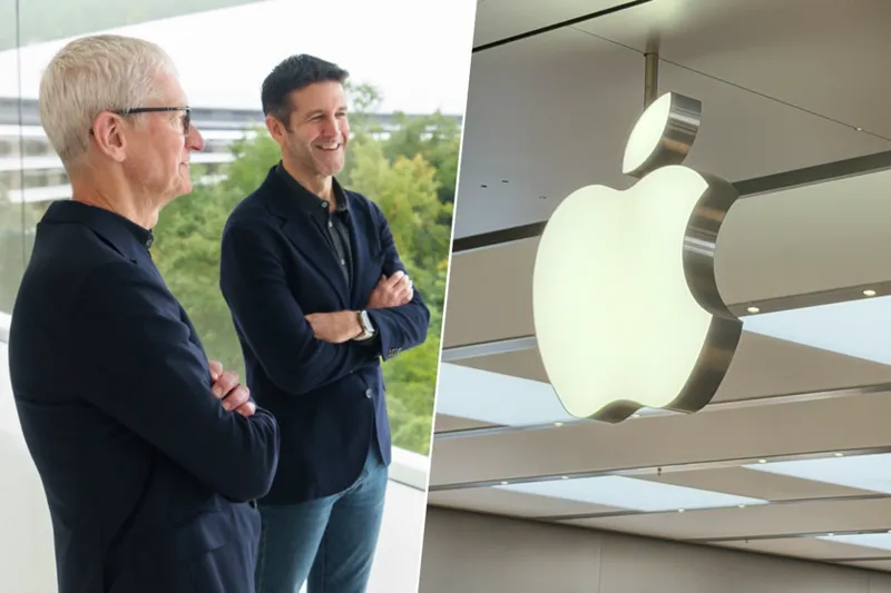 Una simple foto y una muestra de lo que será el futuro de Apple: Tim Cook y John Ternus mano a mano