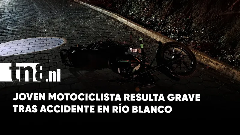 Joven motociclista resulta grave tras accidente en Río Blanco