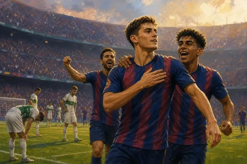 Barcelona muestra su poder y golea sin problemas al Elche