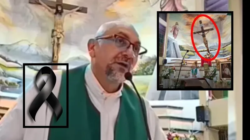 Sacerdote muere por una cruz que lo aplasta y difunden su macabro último sermón; ¿predijo su destino?