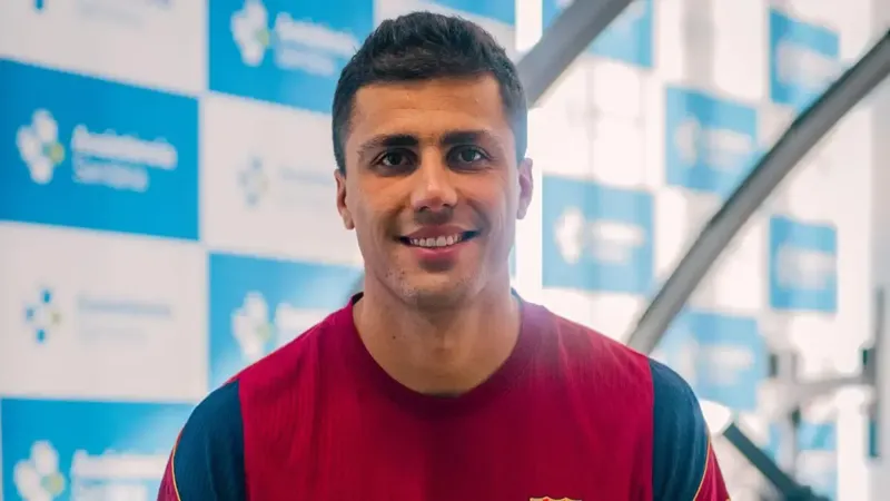 Primer entrenamiento de Rodri con el Barça