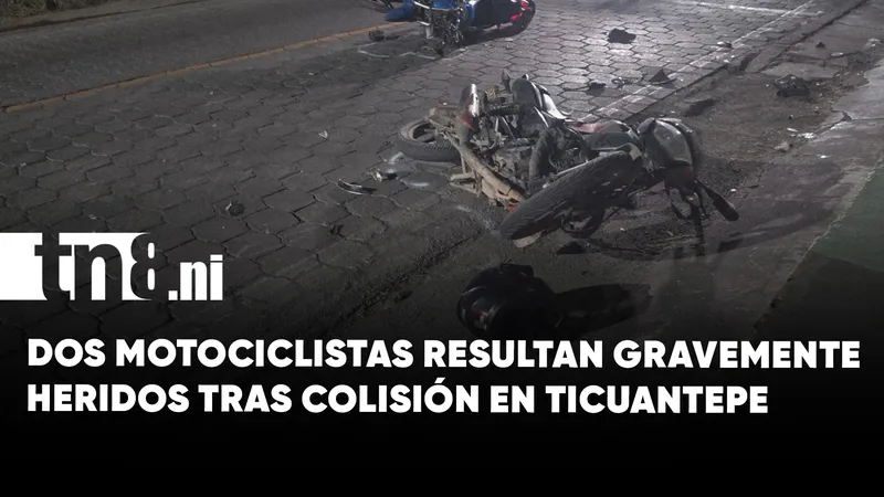 Violento choque entre motociclistas deja dos lesionados graves en Ticuantepe