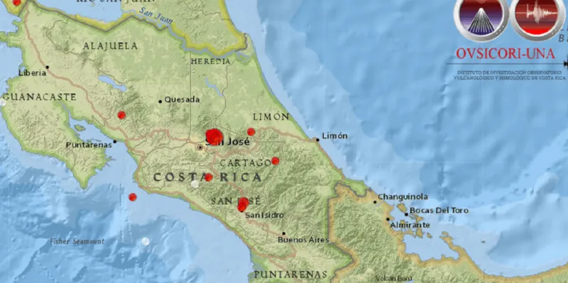 Más de 60 réplicas sacuden Costa Rica tras fuerte sismo de 5,0