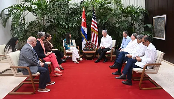 Díaz-Canel recibe a delegación de congresistas estadounidenses