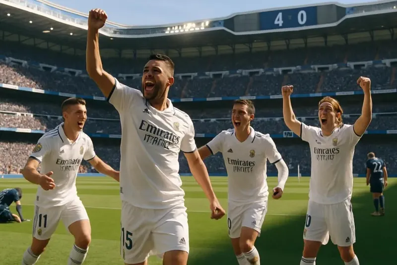 Real Madrid en plan grande golea al Málaga y se coloca líder de La Liga