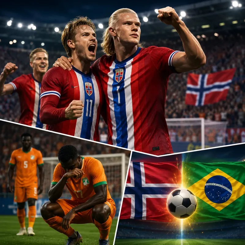 Noruega elimina a Costa de Marfil y espera a Brasil en Octavos