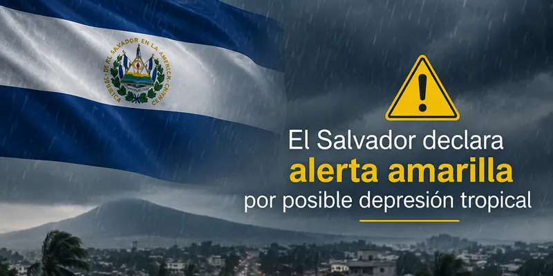 El Salvador declara alerta amarilla ante posible formación de depresión tropical