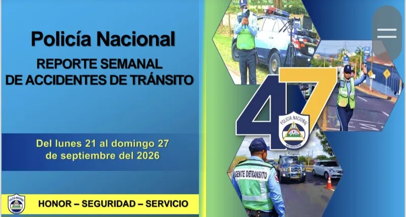 1022 choques y 36 lesionados registra la Policía Nacional esta semana
