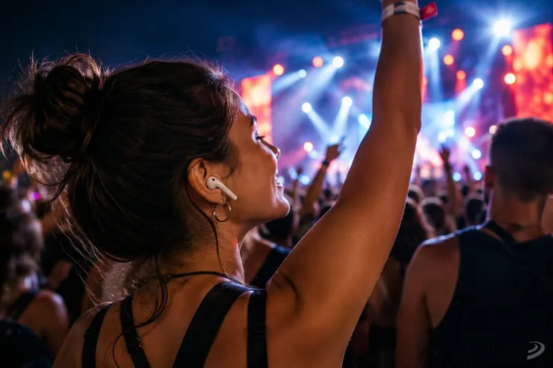 Cada vez más personas acuden a los conciertos con AirPods en las orejas. El motivo es simple: funcionan como tapón