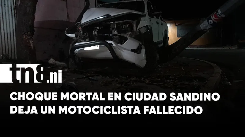 Tragedia en Ciudad Sandino: motociclista fallece y responsable del choque huye del lugar