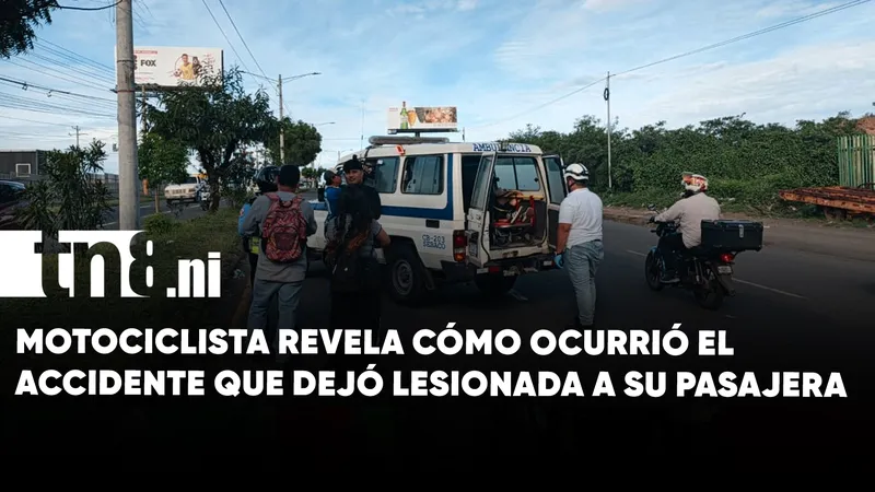 Motociclista relata cómo ocurrió accidente que dejó a una joven lesionada