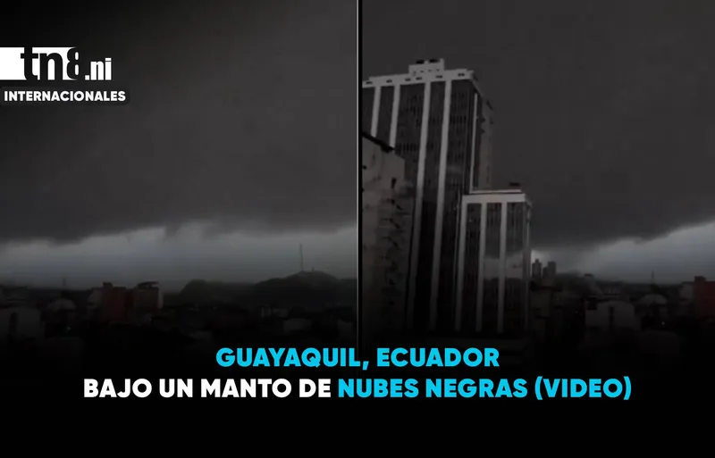 ¡Guayaquil quedó a oscuras! Dos tormentas cubrieron la ciudad y desataron un aguacero torrencial