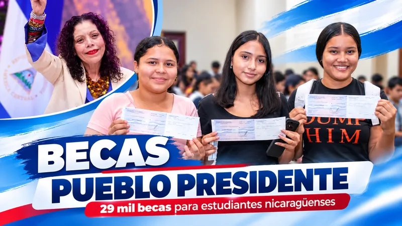 29 mil estudiantes recibirán becas Pueblo Presidente en Nicaragua
