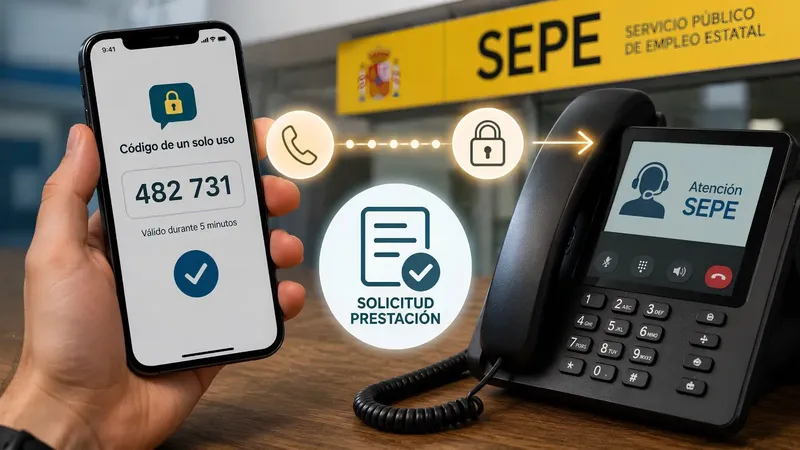 El SEPE cambia la forma de pedir el paro: códigos de un solo uso y trámites por teléfono