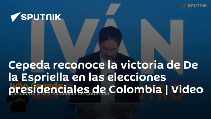 Cepeda reconoce la victoria de De la Espriella en las elecciones presidenciales de Colombia | Video