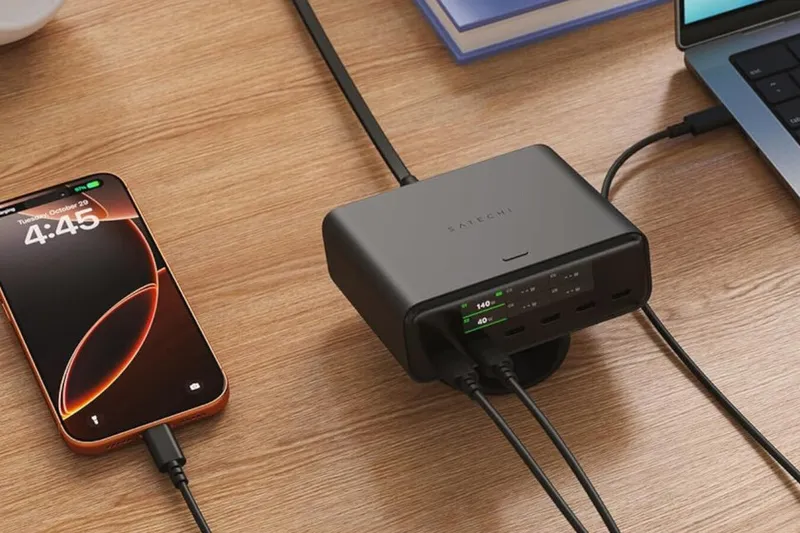 Se acabó el lío de cables con el cargador Satechi para centros de trabajo: hasta 240W para cargar iPhone, MacBook y más dispositivos