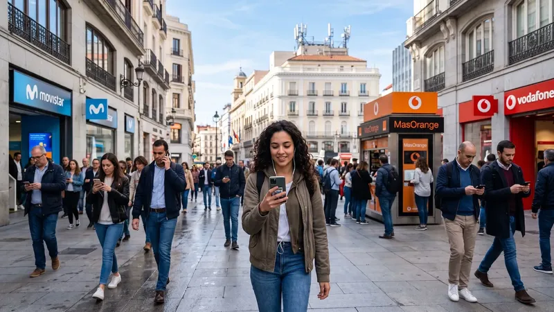 España ya supera las 63 millones de líneas móviles y Movistar, Vodafone y MasOrange concentran más del 85% de los clientes