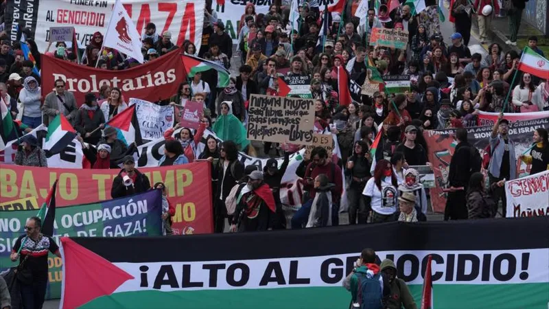 En Fotos: Manifestantes en Colombia protestan contra los lazos con Israel