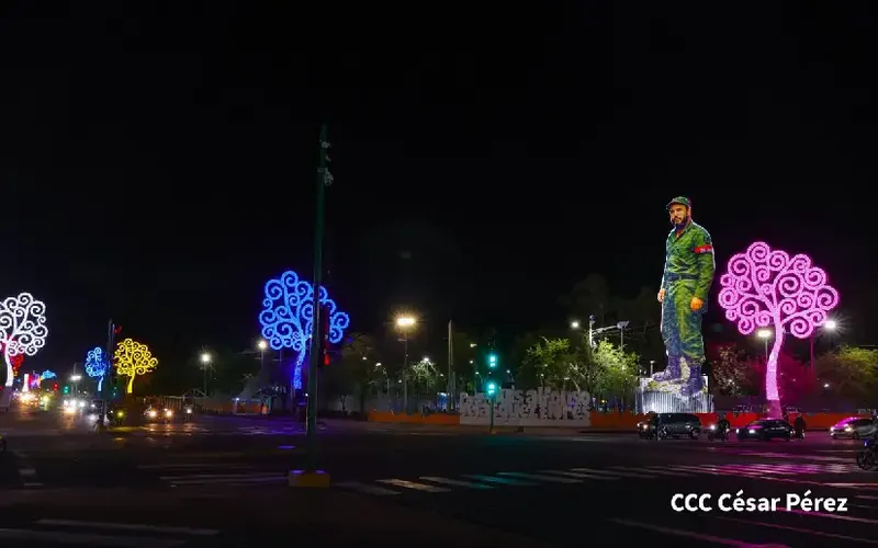 Nicaragua conmemora a Fidel Castro con una escultura metálica del líder revolucionario