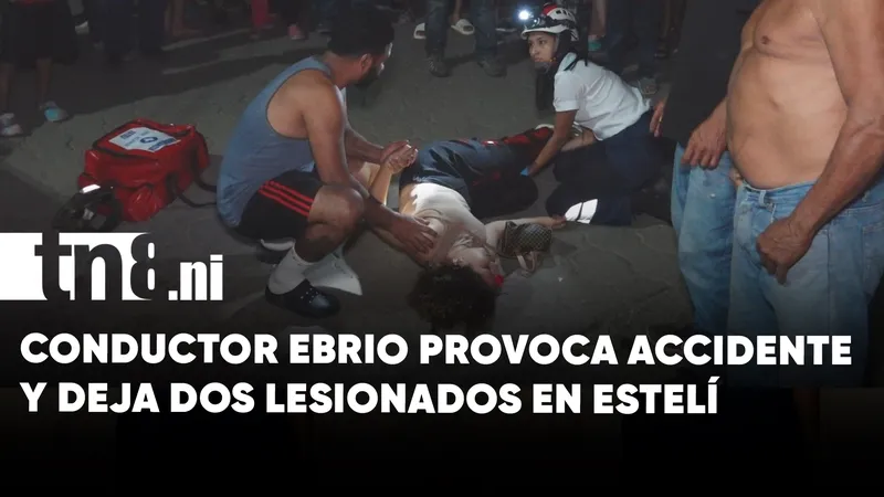 Conductor en estado de ebriedad provoca accidente de motocicletas en Estelí