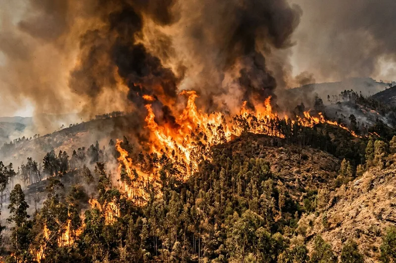 Plantar eucalipto para contener sus suelos ha cambiado la forma en que el fuego se propaga por Portugal