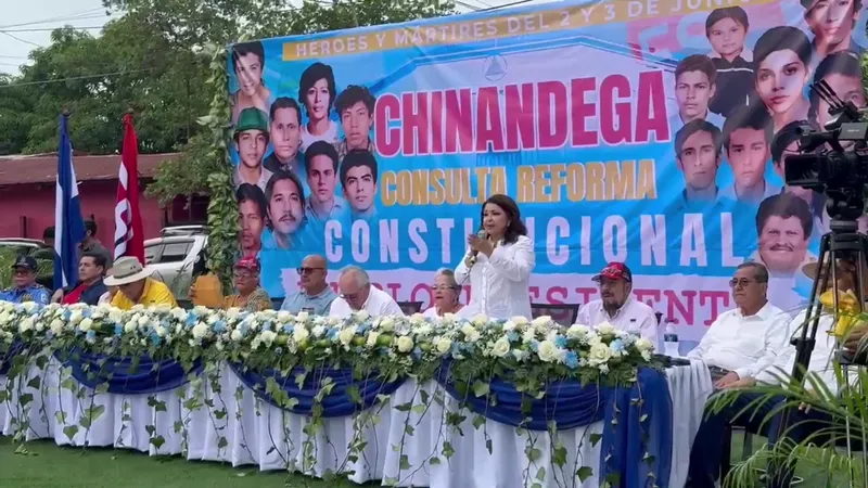 Chinandega: realizan consulta «Hay Patria» sobre la reforma constitucional