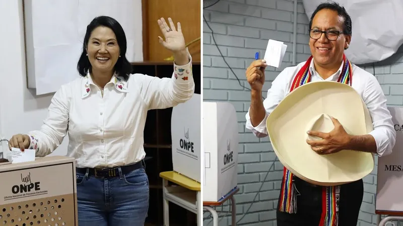 Cierran las urnas en Perú y comienza el conteo del balotaje entre Keiko Fujimori y Roberto Sánchez