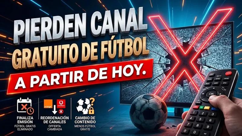 Los abonados a Orange y Vodafone acaban de perder un canal gratis de fútbol con programación 24 horas