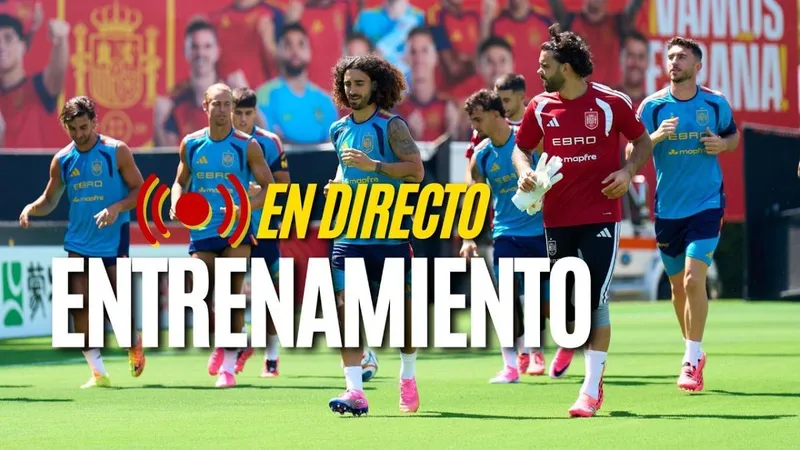El entrenamiento de la selección española, en streaming