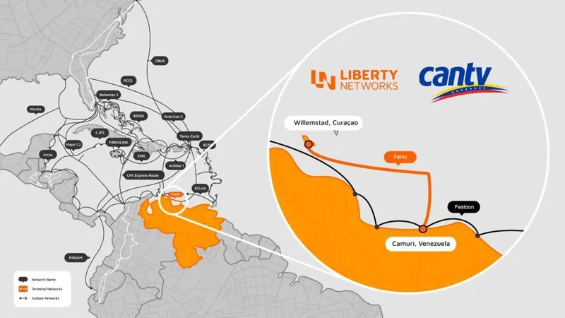 Cantv y Liberty Networks anuncian cable submarino que conectará Venezuela con Curazao