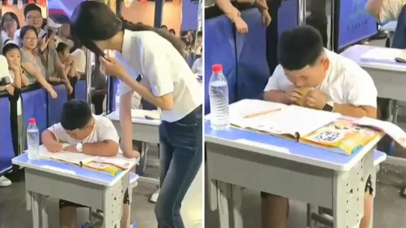 Profesora sospechó que alumno se copiaba durante un examen y encontró algo inesperado