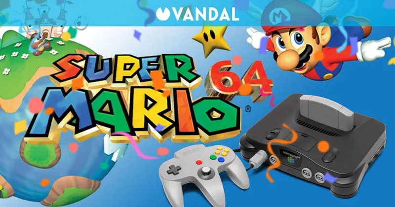 La legendaria Nintendo 64 y el revolucionario Super Mario 64 cumplen hoy 30 años