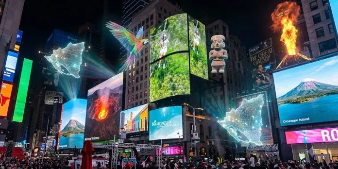 Nicaragua proyecta su encanto al mundo desde las pantallas de Times Square