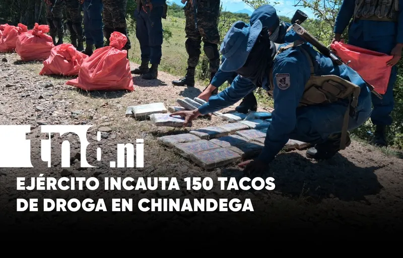 Chinandega: Ejército ocupa 150 tacos de droga envueltos y marcados con «777»