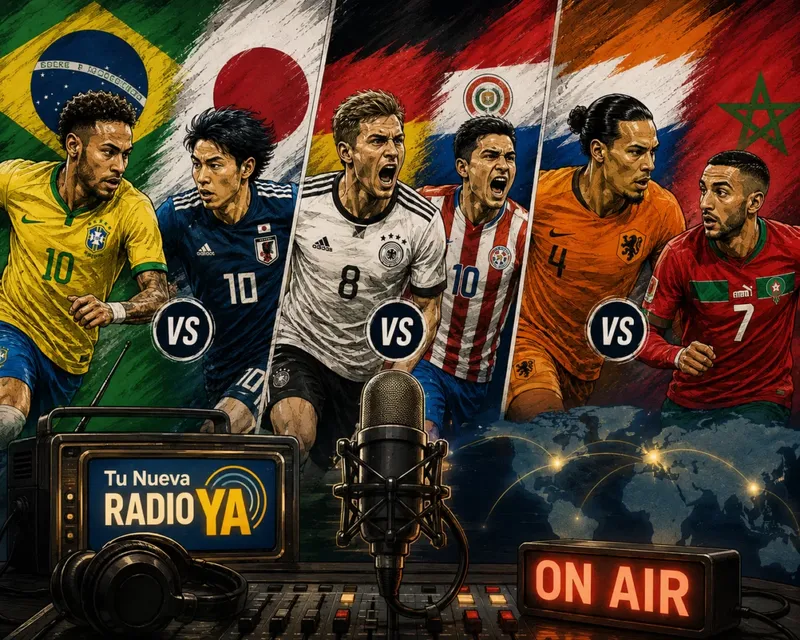 Tu Nueva Radio YA transmitirá Brasil vs Japón, Alemania vs Paraguay y Países Bajos vs Marruecos