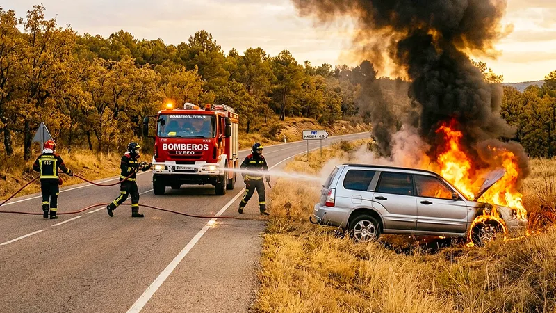 La verdad sobre el ‘falso coche eléctrico’ que provocó el incendio de San Martín de Valdeiglesias, en Madrid