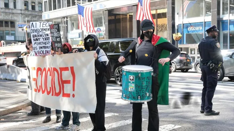 Protestan contra la inteligencia artificial y sus riesgos en Nueva York