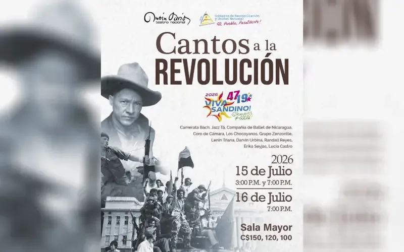 Teatro Nacional Rubén Darío presenta su programación cultural del 2 al 16 de julio