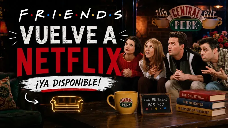 Netflix añade por sorpresa la serie más pedida por los usuarios: Friends vuelve a su catálogo