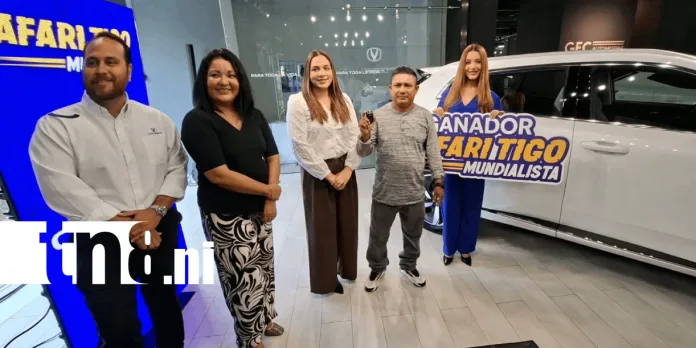Tigo Nicaragua cierra Safari Mundialista entregando camionetas Changan
