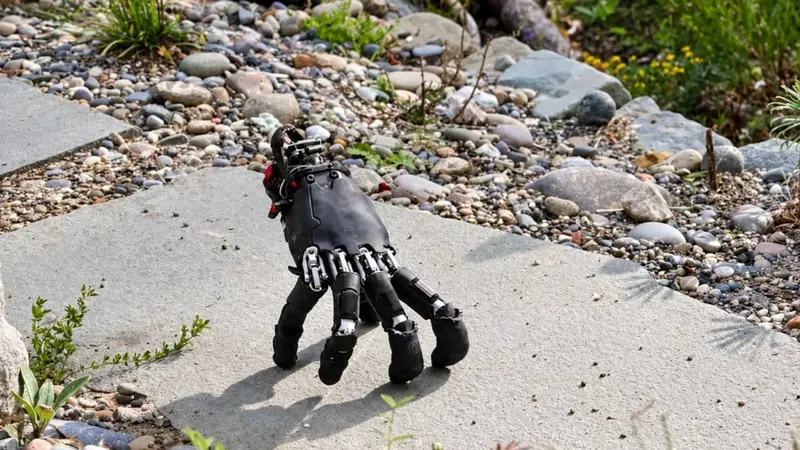 Una mano robótica cobra vida: camina sobre cinco dedos y supera todo tipo de terrenos