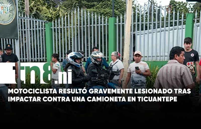 Motociclista queda con fractura expuesta tras fuerte choque en Ticuantepe