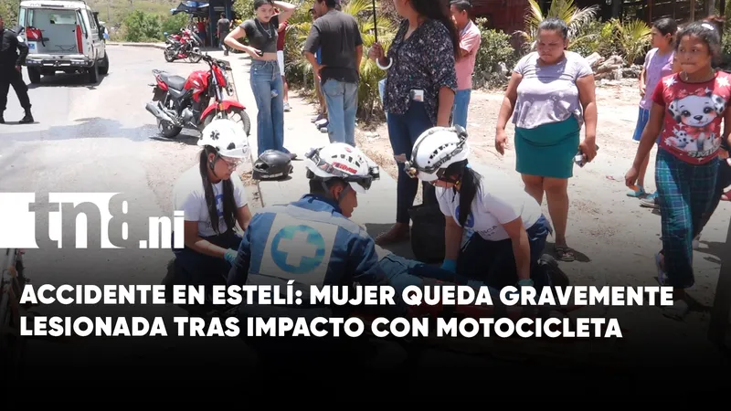 Mujer queda gravemente lesionada tras ser atropellada por motociclista en Estelí