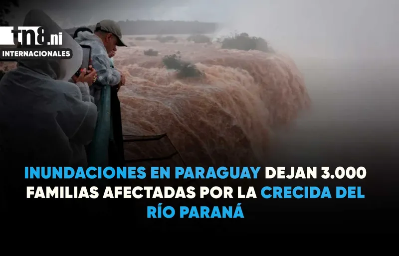 Inundaciones por la crecida del río Paraná dejan 3.000 familias afectadas en Paraguay
